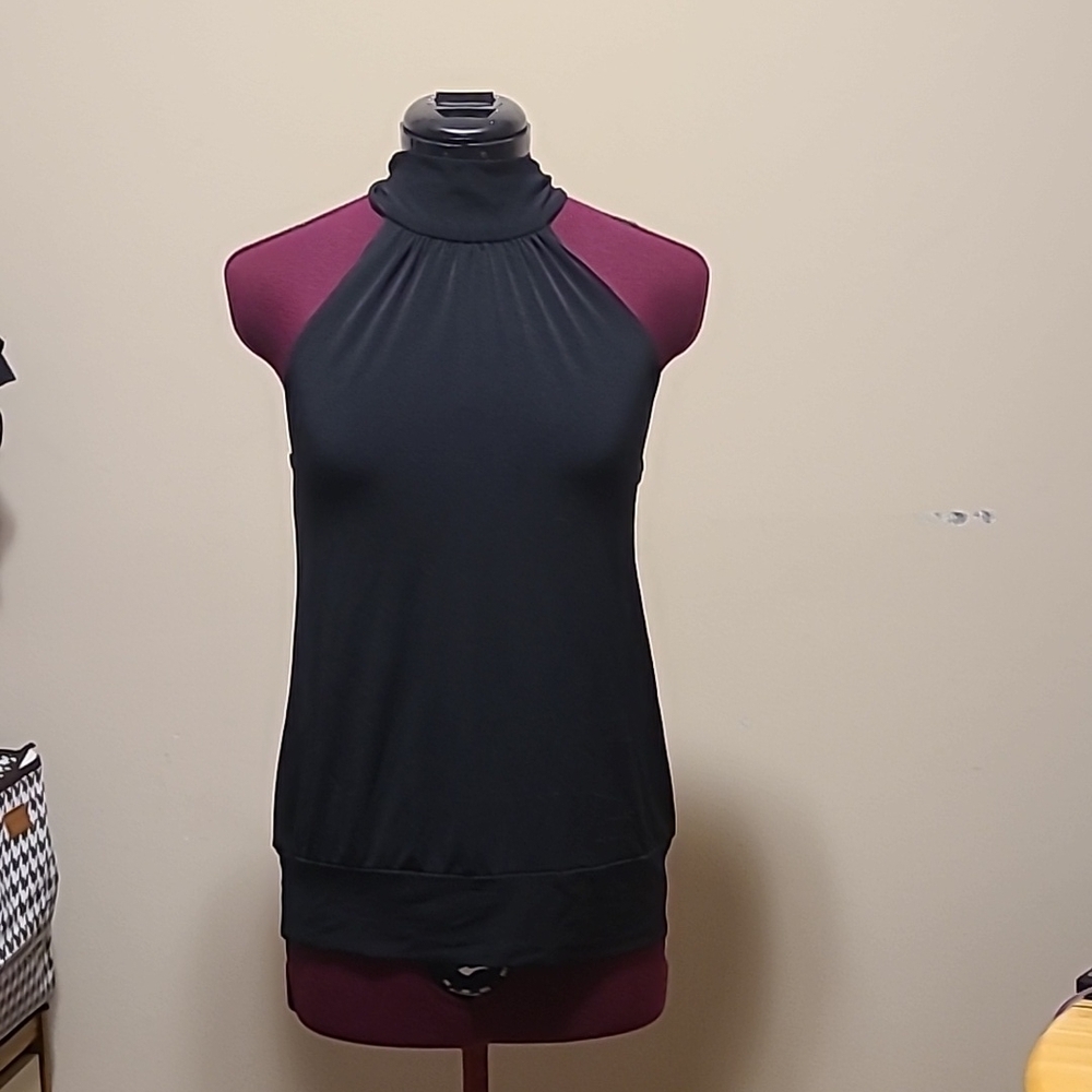 Elegant Black Halter Neck Women's Top